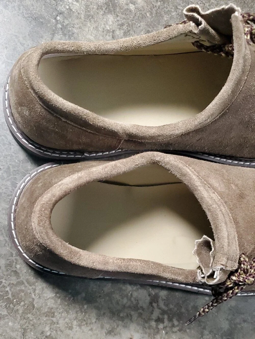 Traditional Bavarian Haferlschuh Tan Suede LaceUp Shoes Oktoberfest German SZ 46